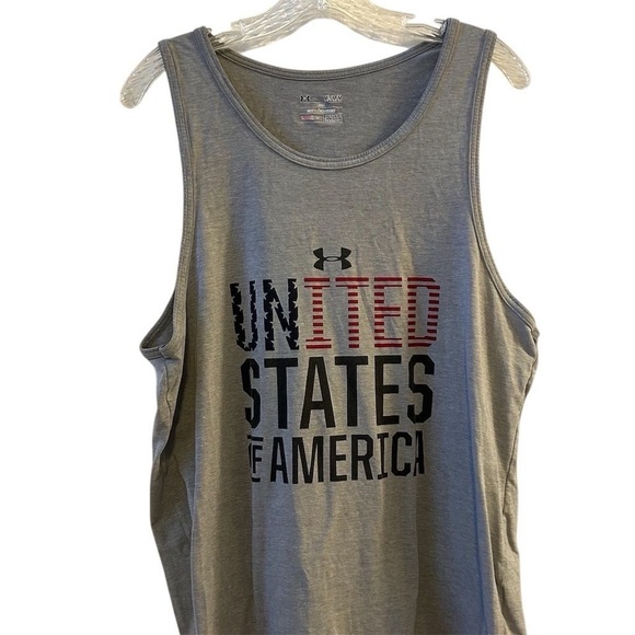 Under Armour Men's USA Graphic Tank Top Gray Size M - Picture 2 of 8